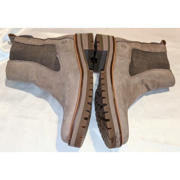 Timberland Women's Courmayeur Valley Chelsea Boots Taupe Nubuck Leather Size 10 - Picture 6 of 9